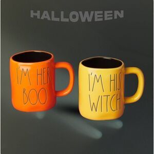 Rae Dunn 2pk Her Boo His Witch Mug Set